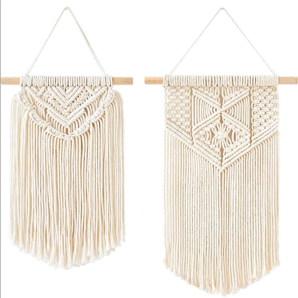 Set of two macrame wall hangings - boho wall decor